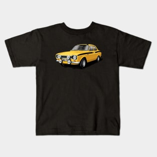 Mk 1 Ford Escort Mexico in yellow Kids T-Shirt